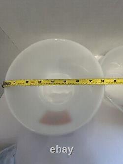 Vintage Federal Milk Glass Indian Cheif Mixing Bowl Set