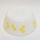 Vintage Federal Milk Glass Yellow Rare Atomic Stars Twinkle Diamonds 5 Bowl