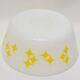 Vintage Federal Milk Glass Yellow Rare Atomic Stars Twinkle Diamonds 5 Bowl