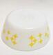 Vintage Federal Milk Glass Yellow Rare Atomic Stars Twinkle Diamonds 5 Bowl