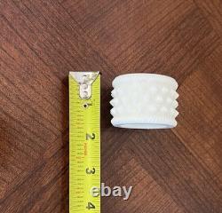 Vintage Fenton Hobnail Milk Glass Napkin Rings Set of 8 in Original Box