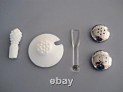 Vintage Fenton Hobnail White Milk Glass 10 Pcs Condiment Set on Round Tray