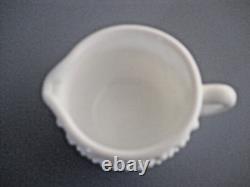 Vintage Fenton Hobnail White Milk Glass 10 Pcs Condiment Set on Round Tray