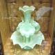 Vintage Fenton Jadeite Iridescent 4-lily Epergne