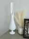Vintage Fenton Large White Milk Glass Hobnail Swung Vase Mcm 21 Inches Tall