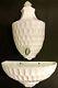 Vintage Fenton Milk Glass 3 Piece Lavabo Basin Tank With Spout Lid In Thumb Print