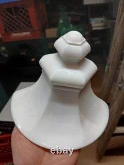 Vintage Fenton Milk Glass 3 Piece Lavabo Basin Tank withSpout Lid Thumb Print