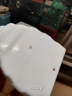 Vintage Fenton Milk Glass 3 Piece Lavabo Basin Tank withSpout Lid Thumb Print