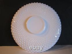 Vintage Fenton Milk Glass Hobnail Scarce Chip and Dip Set