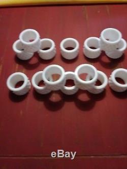 Vintage Fenton Milk Glass Napkin Rings. Reduced By $50.00. Will Be Awayall Aug