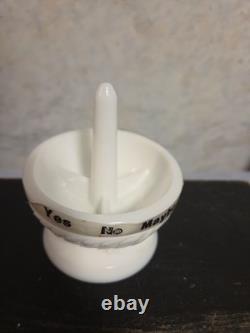 Vintage Fenton Milk Glass Wise Owl Decision Maker