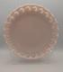 Vintage Fenton Pink Milk Scroll Lace Plate! Reverse C Border