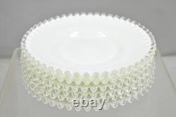 Vintage Fenton Silver Crest 12 Milk Glass Ruffled Edge Plate Platter Set of 6