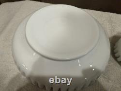 Vintage Fenton Silver Crest Milk Glass Huge Platter & Bowl Perfect