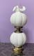 Vintage Fenton White Hobnail Milk Glass Gone With The Wind Hurricane Works Euc