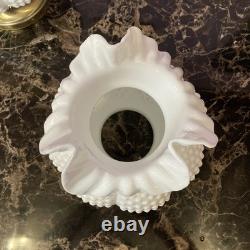 Vintage Fenton White Hobnail Milk Glass Gone with the Wind Hurricane Works EUC Vintage Fenton White Hobnail Milk Glass Gone with the Wind Hurricane Works EUC