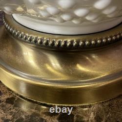 Vintage Fenton White Hobnail Milk Glass Gone with the Wind Hurricane Works EUC Vintage Fenton White Hobnail Milk Glass Gone with the Wind Hurricane Works EUC