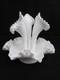 Vintage Fenton White Milk Glass 3-horn Hobnail Epergne Ruffled Center Piece Larg