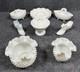 Vintage Fenton White Milk Glass Hobnail Set Of 8 Pieces (near Mint)