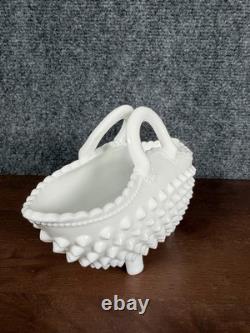Vintage Fenton White Milk Glass Hobnail SET OF 8 Pieces (near Mint)