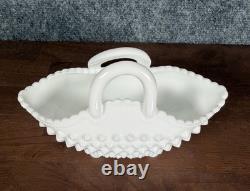 Vintage Fenton White Milk Glass Hobnail SET OF 8 Pieces (near Mint)