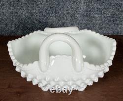 Vintage Fenton White Milk Glass Hobnail SET OF 8 Pieces (near Mint)