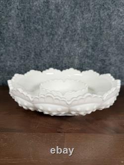 Vintage Fenton White Milk Glass Hobnail SET OF 8 Pieces (near Mint)