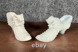 Vintage Fenton White Milk Glass Hobnail SET OF 8 Pieces (near Mint)