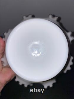Vintage Fenton White Milk Glass Hobnail Vase-Candle holder-Sugar&Cr lot 7 pieces