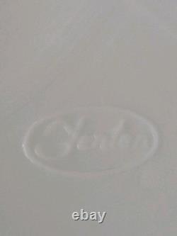 Vintage Fenton White Milk Glass Hurricane Lamp Daisy & Button Gone With The Wind