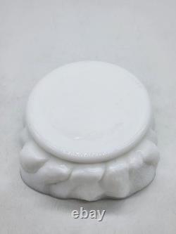 Vintage Fenton White Milk Glass Santa Claus Fairy Lamp Christmas Decor