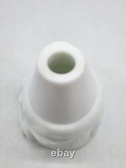 Vintage Fenton White Milk Glass Santa Claus Fairy Lamp Christmas Decor