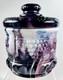 Vintage Fenton Purple Slag Glass Humidor Tobacco Jar Lidded Canister Grape Cable