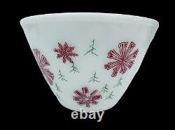 Vintage Fire King Egg Nog 9 piece Set Milk Glass Snowflake Retro Punch Bowl NICE