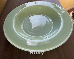 Vintage Fire-King Jadite Jadeite 9 Flat Rimmed Rim Restaurant Ware Bowl Soup