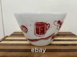 Vintage Fire King Kitchen Aid 1950s Milk Glass Mixing Bowl