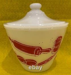 Vintage Fire King Kitchen Aid Grease Jar with Lid in Mint Condition Think Gift