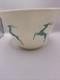 Vintage Fire King Milk Glass Tapered Splash Proof Bowl Turquoise Gazelle, 9.5