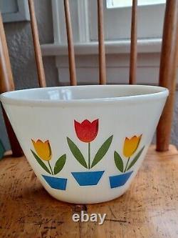 Vintage Fire King Milk Glass Tulip Mixing Bowls Set of 3