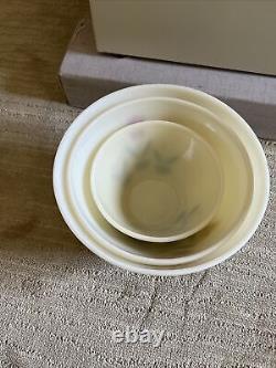 Vintage Fire King Milk Glass Tulip Mixing Bowls Set of 3