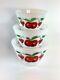 Vintage Fire King Mixing Bowls Apples And Cherries Nesting Bowls Set Of 3