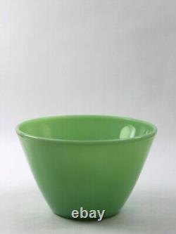 Vintage Fire King Oven Ware Jadeite Milk Glass Splash Proof Nesting Bowl Set