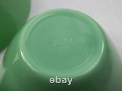 Vintage Fire King Oven Ware Jadeite Milk Glass Splash Proof Nesting Bowl Set