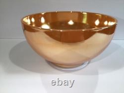Vintage Fire King Peach Lustre Tom & Jerry Punch Bowl & 10 Mugs