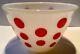Vintage Fire King Red Polka Dot 7.75 Mixing Bowl Oven Ware Usa Excellent Cond