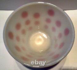 Vintage Fire King Red Polka Dot 7.75 Mixing Bowl Oven Ware USA Excellent Cond