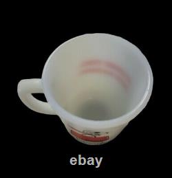 Vintage Fire King Snoopy Curse You Red Baron Coffee Mug White Milk Glass 1965