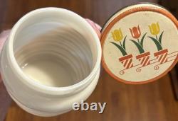 Vintage Fire King Tulip Salt Pepper Shakers & Grease Jar & 2 Coffee Mugs FREE SH