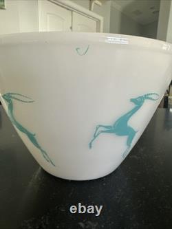 Vintage Fire King Ware Gazelle Milk Glass Mixing/Serving Bowl 9.5