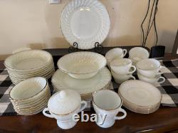 Vintage Fire king White Milk Glass Dinnerware